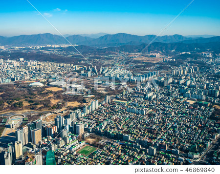 Beautiful architecture building in Seoul City Beautiful architecture building in Seoul City 46869840
