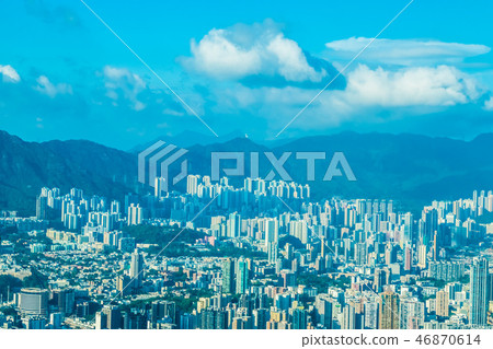 Beautiful architecture building in hong kong city skyline 46870614