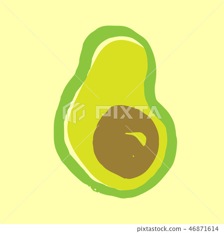 Avocado grunge icon. Vector illustration. Avocado grunge icon. Vector illustration. 46871614