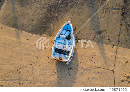 top view a little fishing boats on Rawail beach 46871913