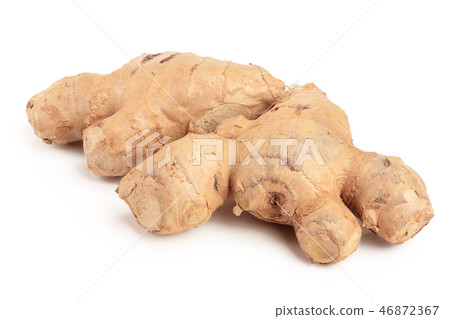 fresh Ginger root isolated on white background fresh Ginger root isolated on white background 46872367