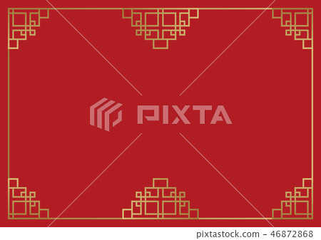 中國新年背景的集合。春節的傳統設計。東亞幸福壁紙。 46872868