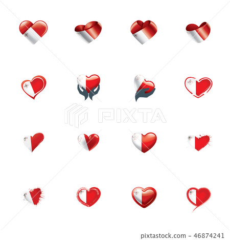 Malta flag, vector illustration on a white background 46874241