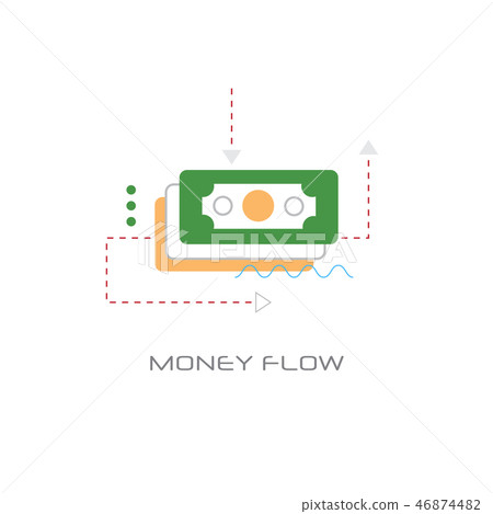 business investment banknote icon money flow concept line style isolated 46874482