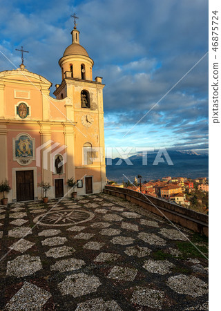 Vezzano Ligure Italy - Church and the Village Vezzano Ligure Italy - Church and the Village 46875724