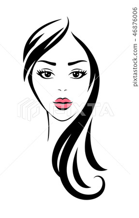 pretty young looking woman with black eyes 46876006