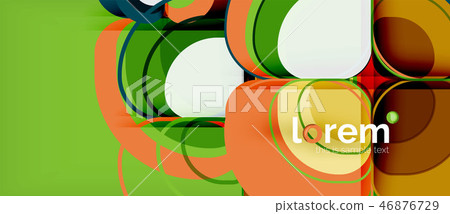 Abstract background - geometric multicolored round shapes composition. Trendy abstract layout 46876729