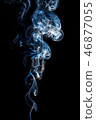 beautiful smoke on a black background in the dark 46877055