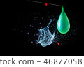 amazing explosion of isolated water balloon 46877058