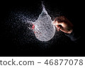 amazing explosion of isolated water balloon 46877078
