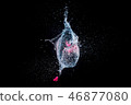 amazing explosion of isolated water balloon  46877080