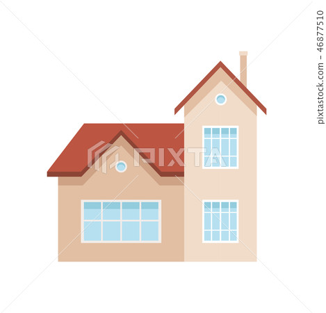 Residential house building, suburban private house, design element of urban or rural landscape Residential house building, suburban private house, design element of urban or rural landscape 46877510