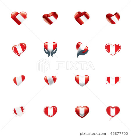 Peru flag, vector illustration on a white background 46877700
