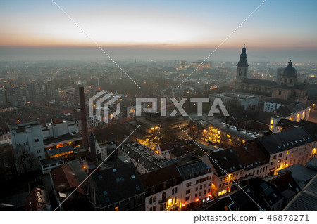 view over Ghent with sint pieten abbey view over Ghent with sint pieten abbey 46878271
