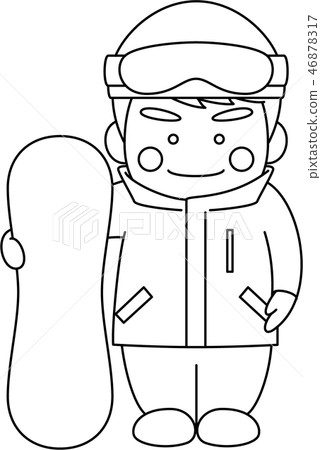 Male character snowboard 46878317
