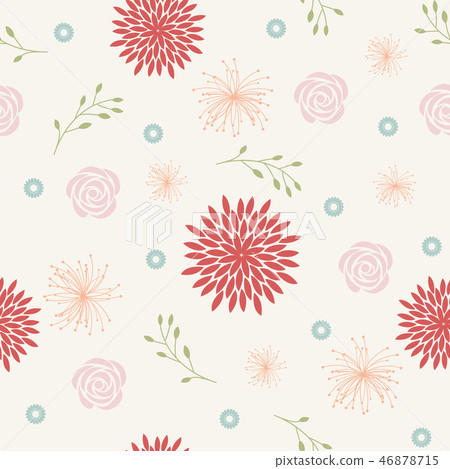 Seamless flower pattern. Women's day background Seamless flower pattern. Women's day background 46878715