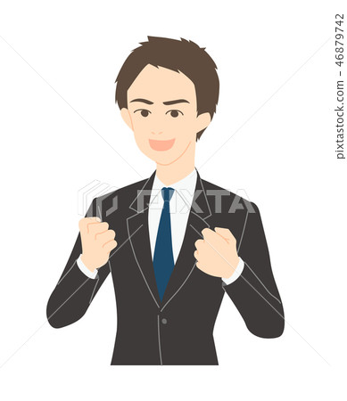 Businessman to pose a gut 46879742