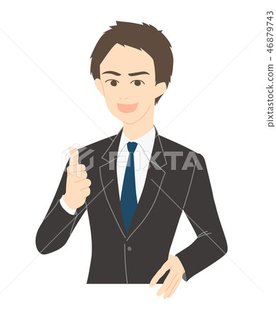 Business man posing like 46879743