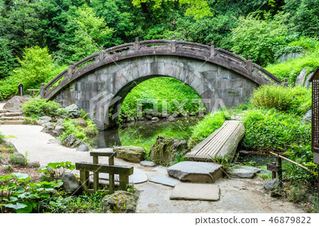 Koishikawa Korakuen of Tokyo rainy season 46879822