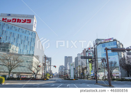 岡山縣岡山市岡山站前街景 岡山縣岡山市岡山站前街景 46880856
