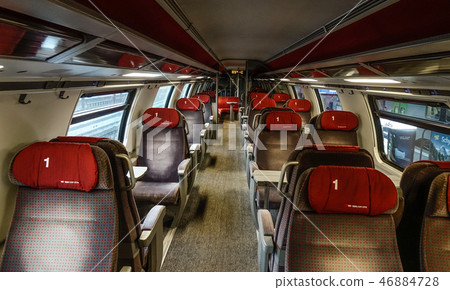 Interior of First Class Swiss train 46884728