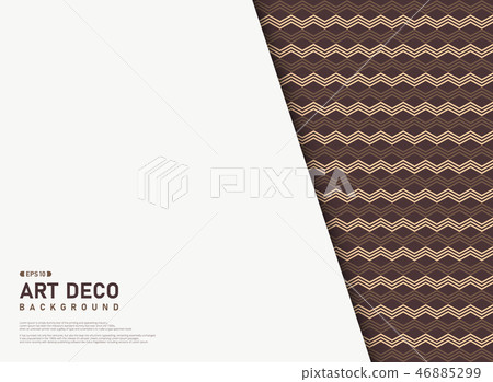 Abstract of art deco line pattern with free space. Abstract of art deco line pattern with free space. 46885299