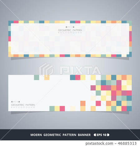 Abstract colorful cube banners of modern. Abstract colorful cube banners of modern. 46885313