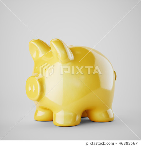 yellow piggy bank