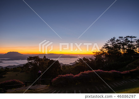 Viewpoint at Huai Nam Dang national park in the mo Viewpoint at Huai Nam Dang national park in the mo 46886297