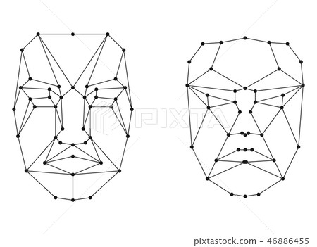 face recognition scanning grid face recognition scanning grid 46886455