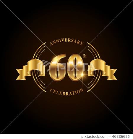 60 years anniversary celebration logotype. 60 years anniversary celebration logotype. 46886625
