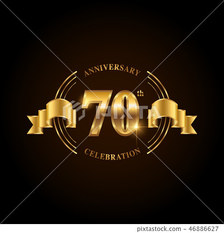70 years anniversary celebration logotype. 70 years anniversary celebration logotype. 46886627