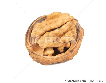 Half walnut isolate Half walnut isolate 46887347