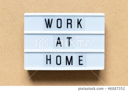 White lightbox with word work at home White lightbox with word work at home 46887352
