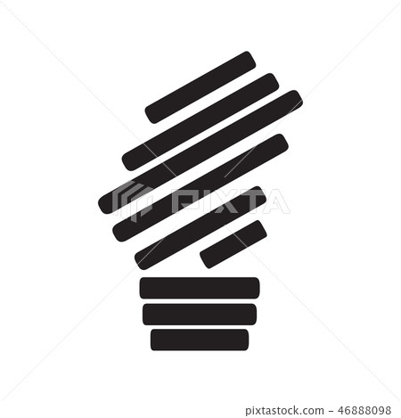 isolated abstract lightbulb concept 46888098