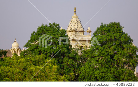 Temple with trees  46889228