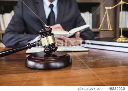 Legal law, advice and justice concept, Judge gavel with Justice Legal law, advice and justice concept, Judge gavel with Justice 46889920