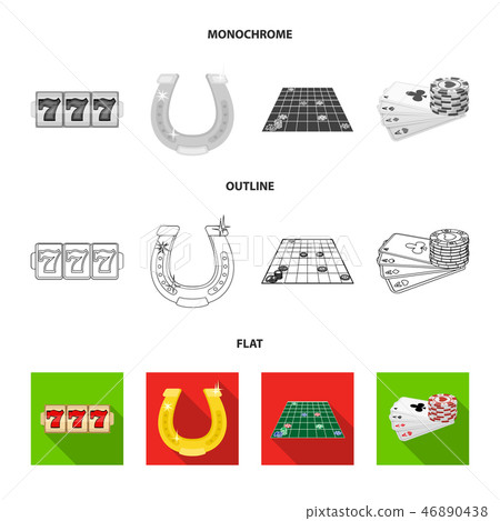 Excitement, recreation, hobby and other web icon in flat,outline,monochrome style., Casino Excitement, recreation, hobby and other web icon in flat,outline,monochrome style., Casino 46890438