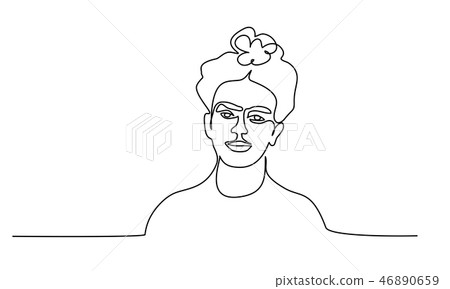 Abstract portrait closeup of pretty young woman Abstract portrait closeup of pretty young woman 46890659