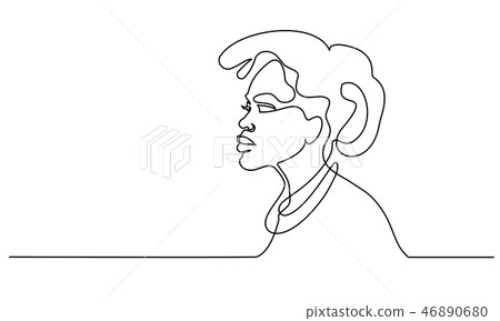 Abstract portrait closeup of pretty young woman 46890680