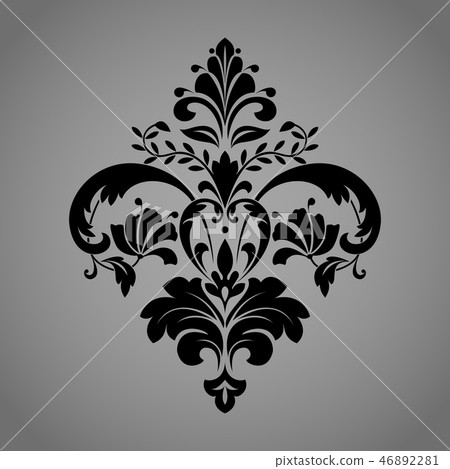 Damask graphic ornament. Floral design element. Damask graphic ornament. Floral design element. 46892281