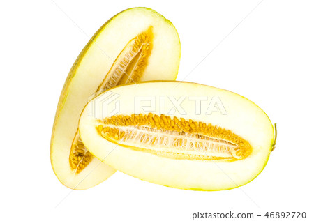 Half-cut ripe juicy melon Half-cut ripe juicy melon 46892720