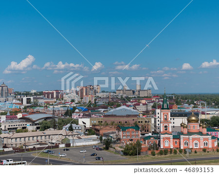 The city Barnaul view of the city and church The city Barnaul view of the city and church 46893153