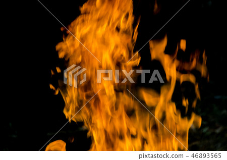 Fire flames on black background. - Image Fire flames on black background. - Image 46893565