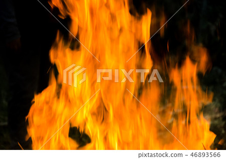 Fire flames on black background. - Image Fire flames on black background. - Image 46893566