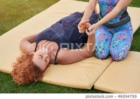 Thai finger stretching. 46894789