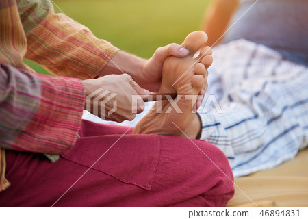 Leg thai massage. Leg thai massage. 46894831