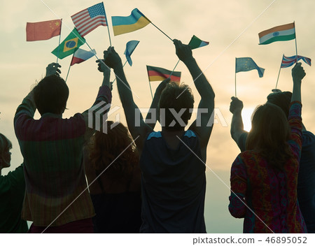 International protest rally. International protest rally. 46895052