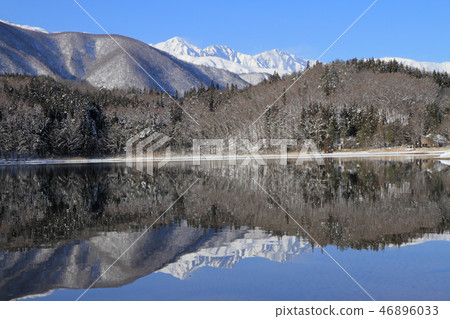 冬天的青木湖和白馬宮山 46896033
