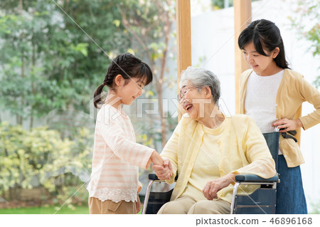 3 generations Family care care wheelchair family image 3 generations Family care care wheelchair family image 46896168